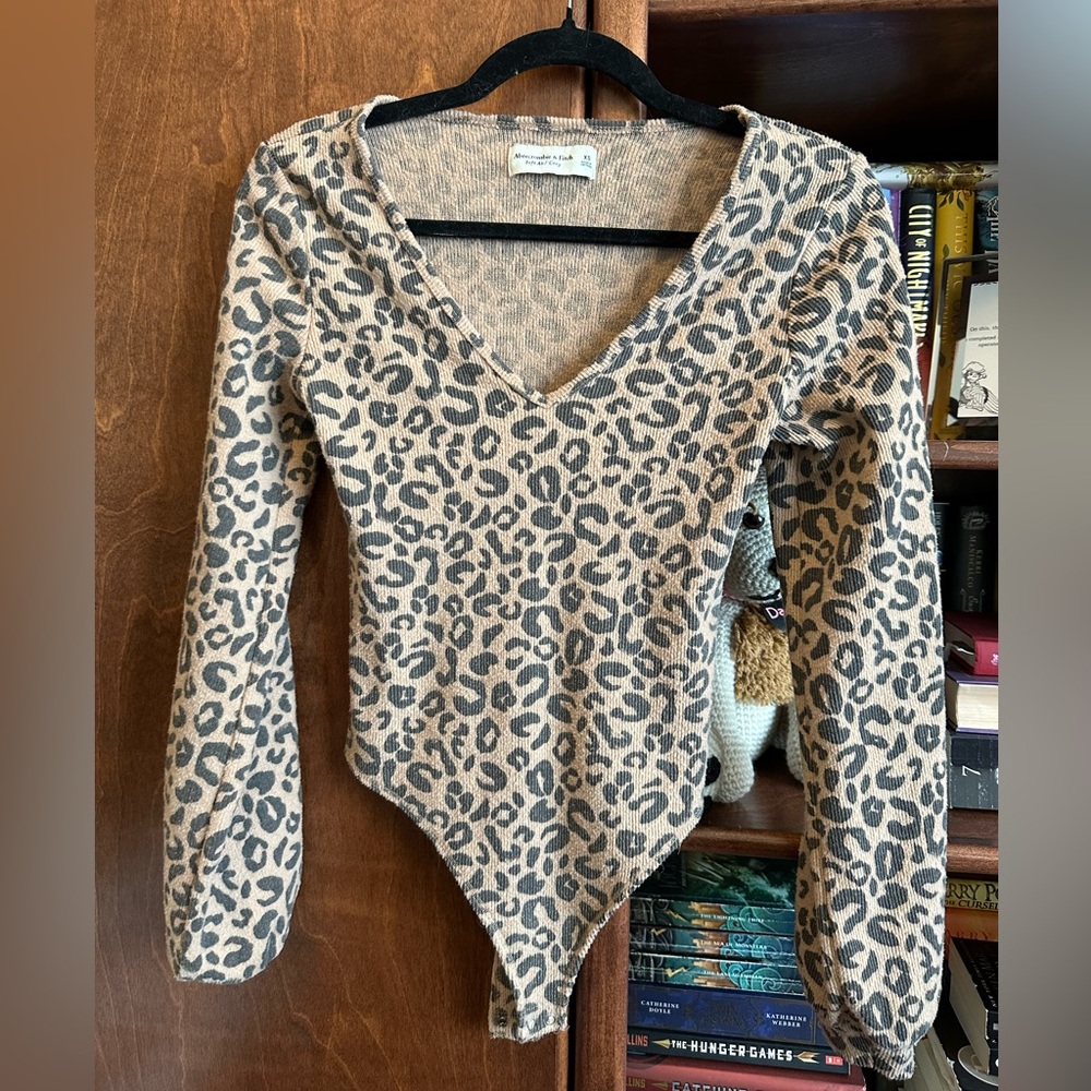 Leopard long sleeve bodysuit